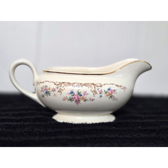 Vintage Russell Wright Steubenville Floral Print Gravy Boat Preowned - Picture 3 of 6